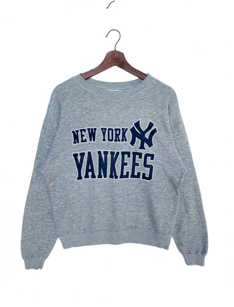 Vintage 90s Hanes New York Yankees Big Logo Unisex Sweatshirt Hoodie Shirt