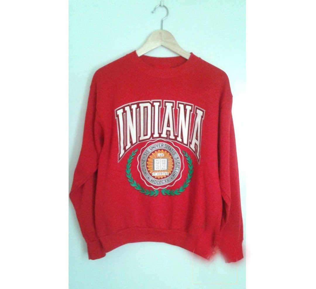 Vintage 90s Indiana Hoosiers University Crewneck Sweatshirt, Indiana Hoosiers Shirt, Football Vintage Shirt