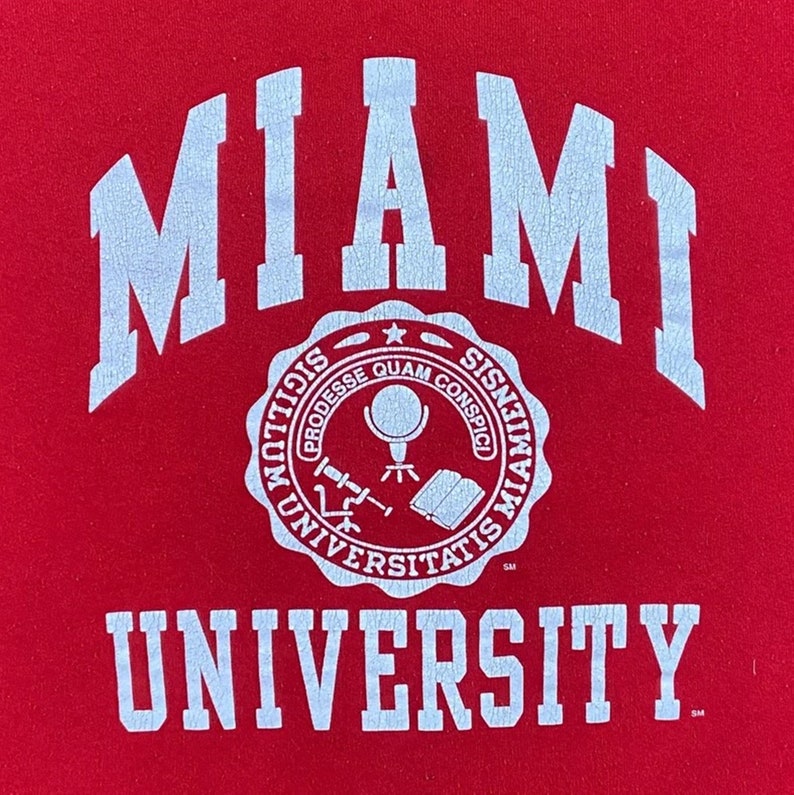 Vintage 90s Miami University Sweatshirt, T shirt, Hoodie - Image 2