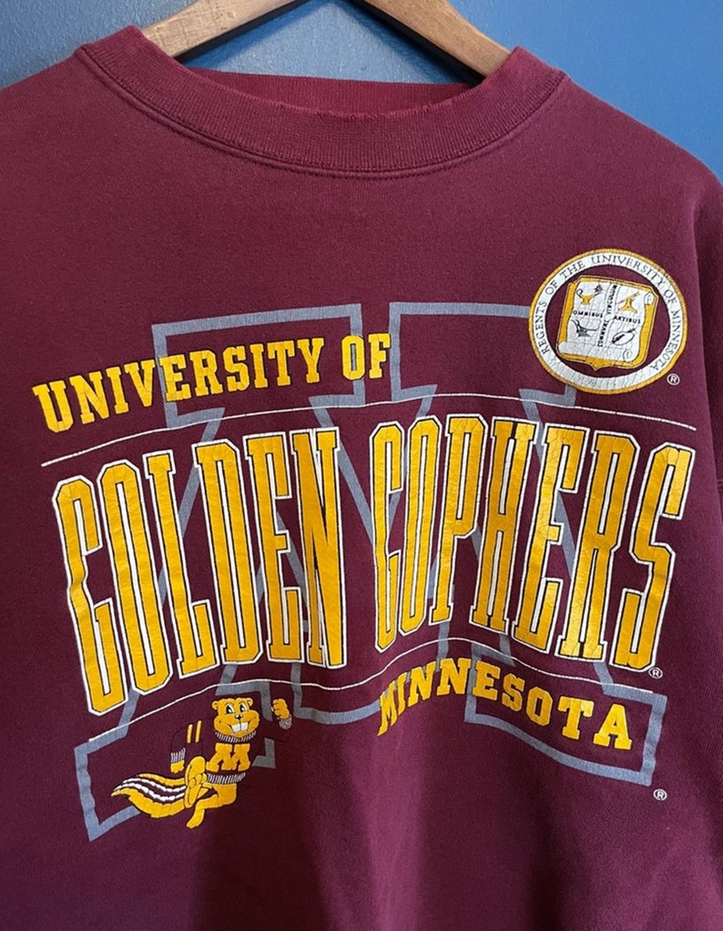 Vintage 90’s Minnesota Gophers University Sweatshirt, T shirt, Hoodie - Image 2