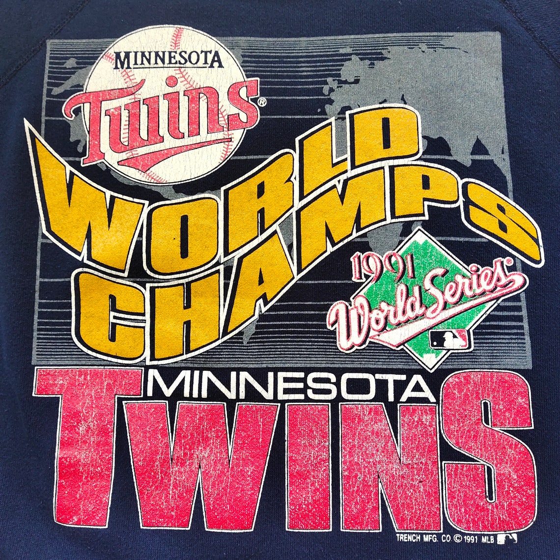Vintage 90s Minnesota Twins Unisex Sweatshirt Hoodie Shirt - Image 2