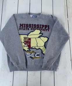 Vintage 90s Mississippi State University Southeastern Conference Sweatshirt, T shirt, Hoodie