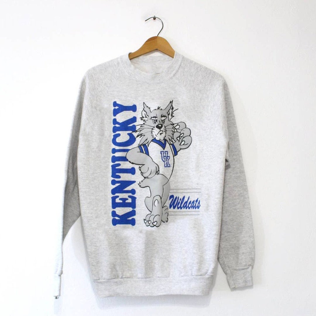 Vintage 90s NCAA Kentucky Wildcats Logo Sweatshirt, University of Kentucky Wildcats Shirt, Unisex Shirt Sweater Hoodie