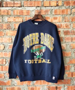 Vintage 90s Ncaa Notre Dame Irish By Logo 7 Unisex Sweatshirt Hoodie Shirt Notre Dame Crewneck