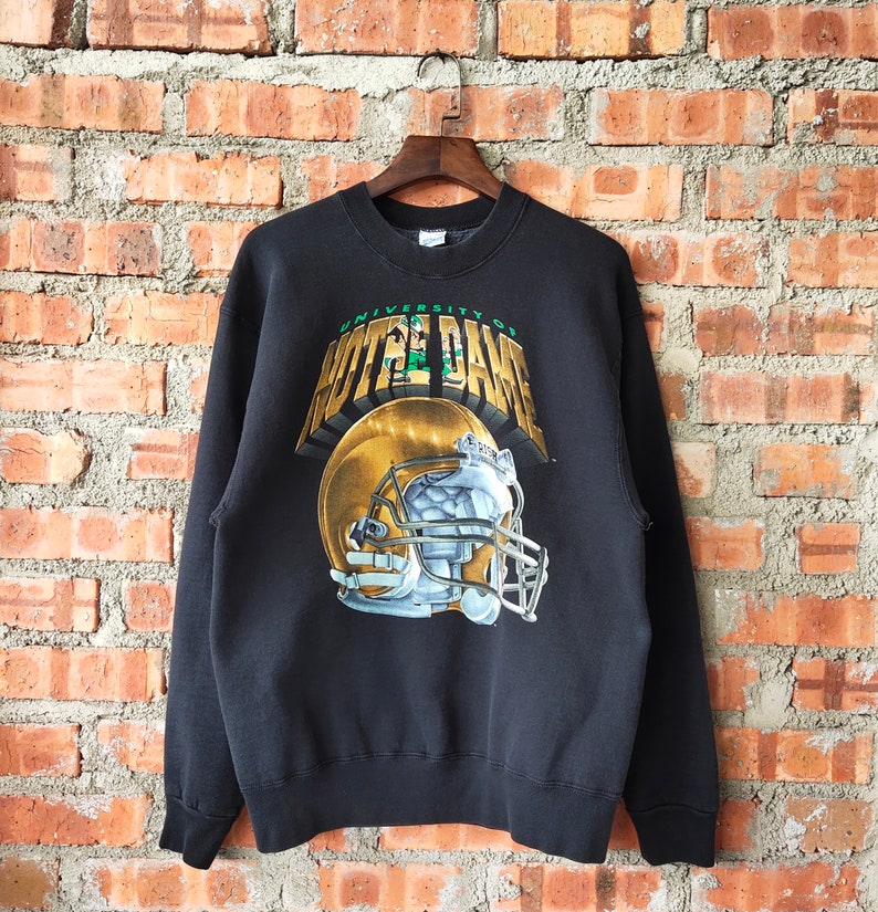 Vintage 90s Ncaa University Of Notre Dame Unisex Sweatshirt Hoodie Shirt