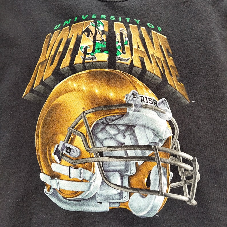 Vintage 90s Ncaa University Of Notre Dame Unisex Sweatshirt Hoodie Shirt - Image 2