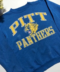 Vintage 90s Pitt Panthers Blue Sweatshirt Gift For Her, Gift For Him