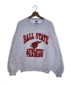 Vintage 90s Russell Athletic Ball States Athletic Traning Unisex Sweatshirt Hoodie Shirt