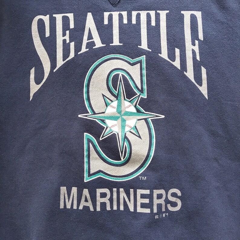 Vintage 90s Seattle Mariners Baseball Unisex Sweatshirt Hoodie Shirt - Image 2