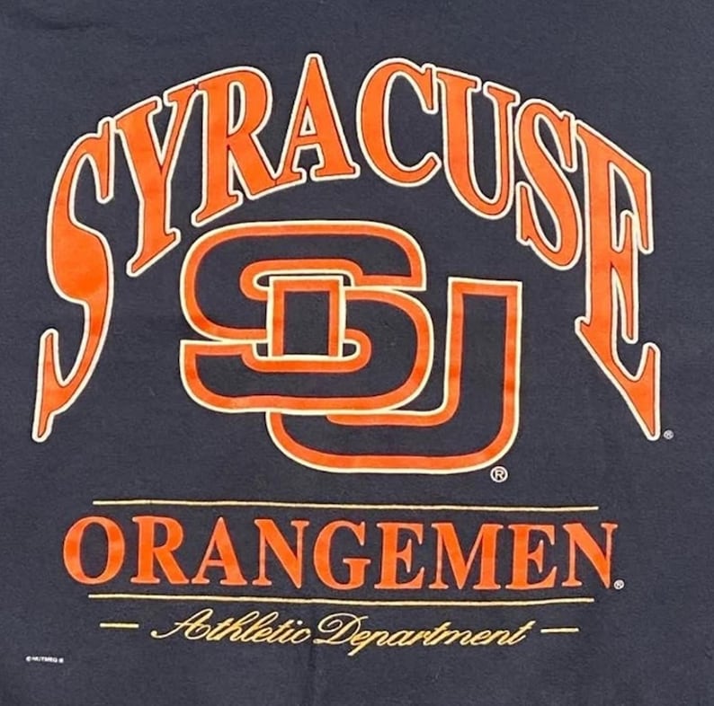 Vintage 90s Syracuse University Crewneck Sweatshirt, T shirt, Hoodie - Image 2