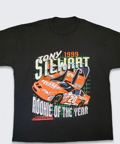 Vintage 90s Tony Stewart Nascar Rookie of the Year T-Shirt, Nascar Shirt, Gift For Father, Gift For Mother