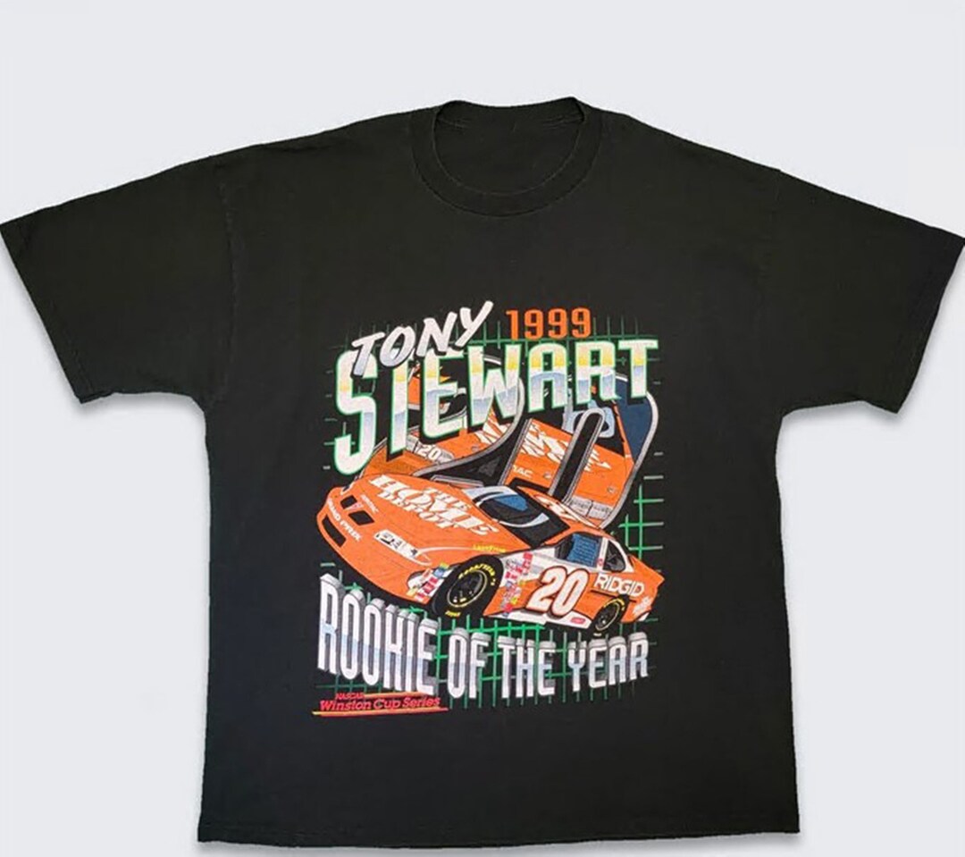Vintage 90s Tony Stewart Nascar Rookie of the Year T-Shirt, Nascar Shirt, Gift For Father, Gift For Mother
