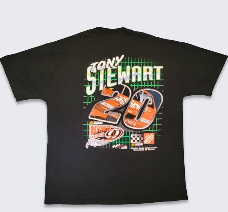 Vintage 90s Tony Stewart Nascar Rookie of the Year T-Shirt, Nascar Shirt, Gift For Father, Gift For Mother - Image 3