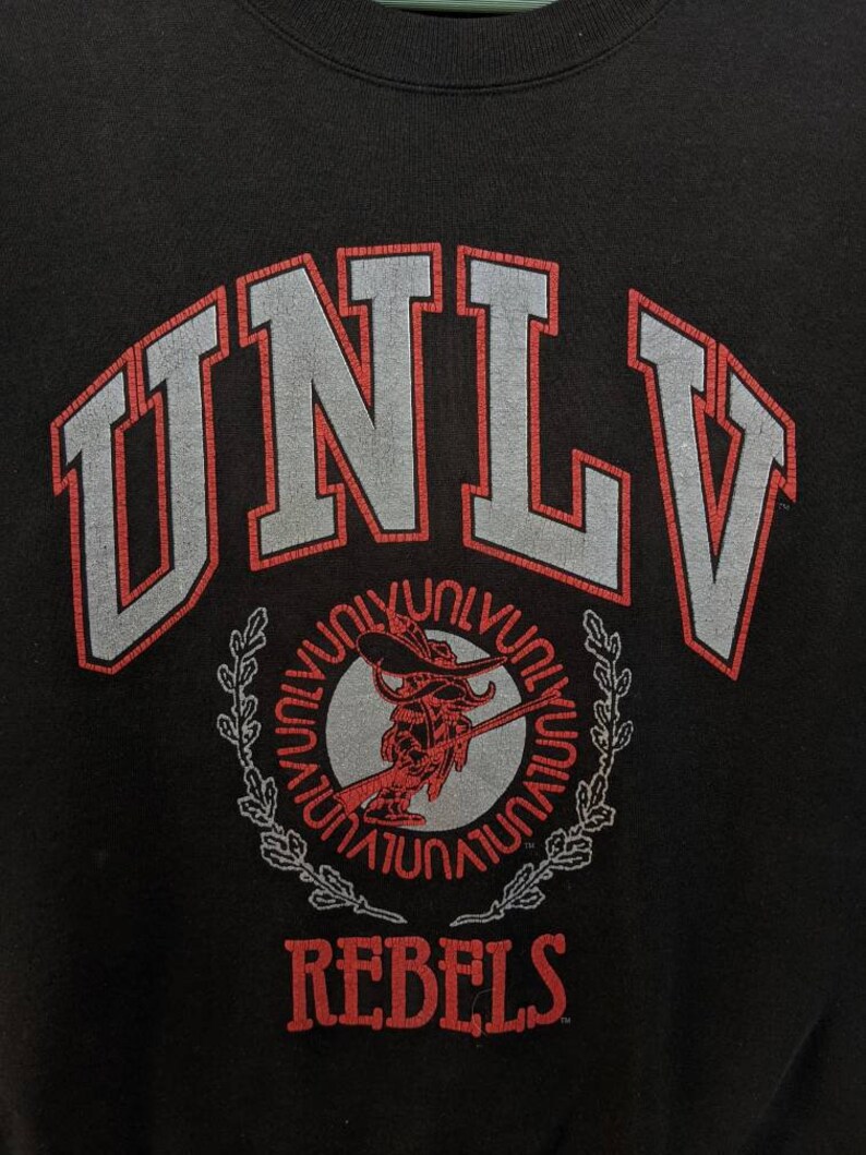 Vintage 90s University Las Vegas Rebels Unisex Sweatshirt Hoodie Shirt - Image 2