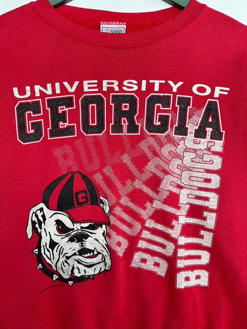 Vintage 90s University Of Georgia Bulldog Unisex Sweatshirt Hoodie Shirt - Image 2