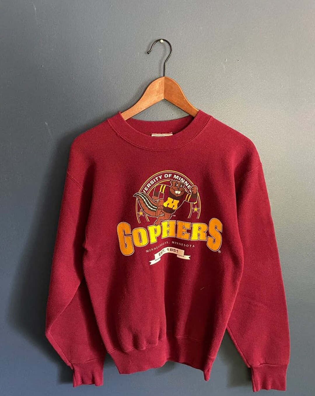 Vintage 90’s University Of Minnesota Golden Gophers Crewneck Sweatshirt, T shirt, Hoodie