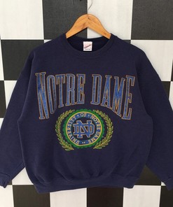 Vintage 90s University Of Notre Dame Sweatshirt, Shirt, Gift For Her, Gift For Him