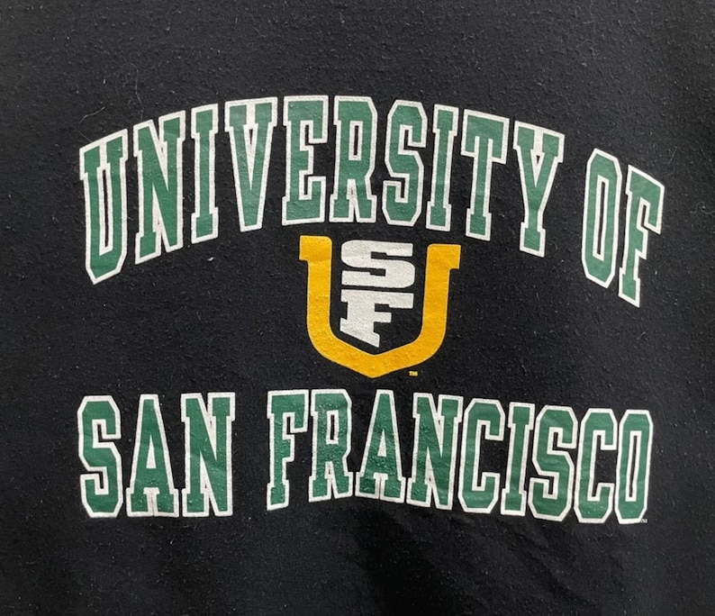 Vintage 90s University Of San Francisco Sweatshirt University College Sweater, T shirt, Hoodie - Image 2