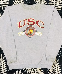 Vintage 90s University USC Trojans Sweatshirt, Gift For Her, Gift For Him