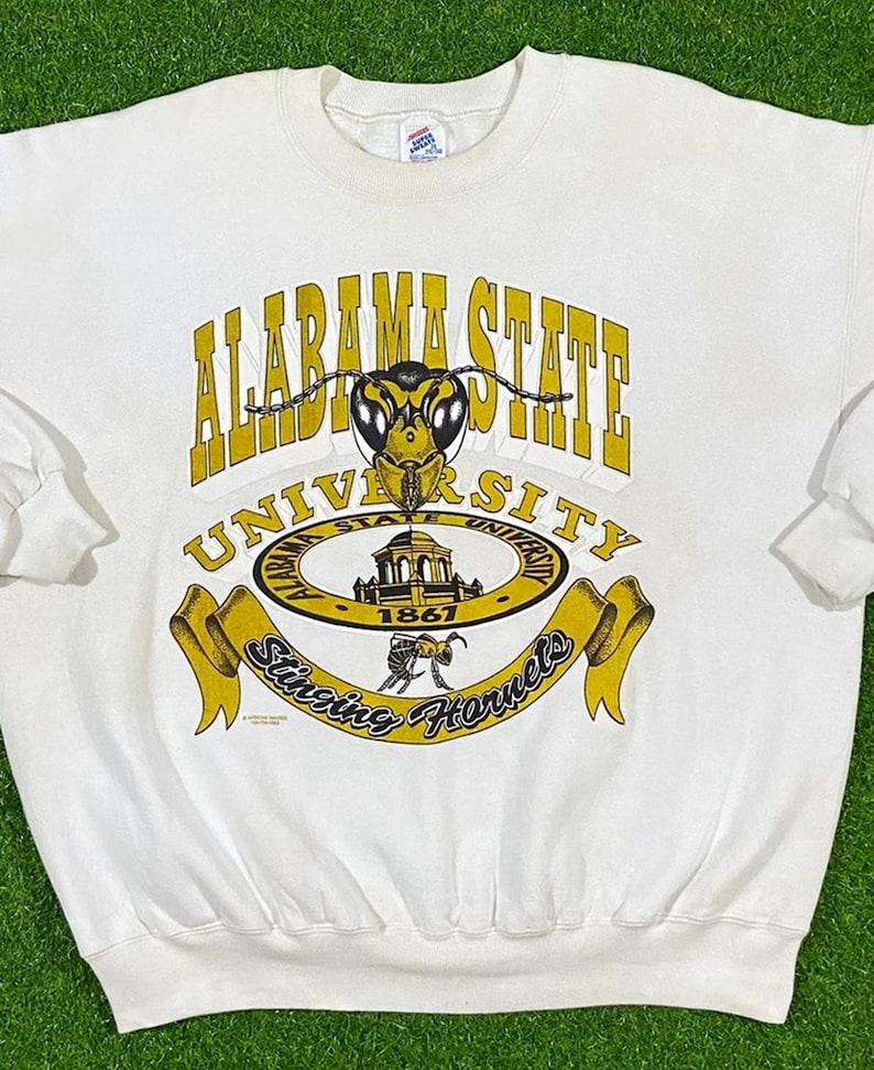 Vintage 90s University of Alabama State NCAA Football Crewneck Sweatshirt, T shirt, Hoodie - Image 2