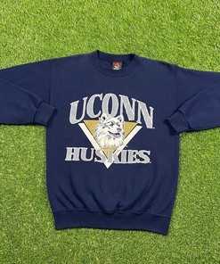 Vintage 90s University of Connecticut Huskies UCONN Crewneck Sweatshirt, T shirt, Hoodie