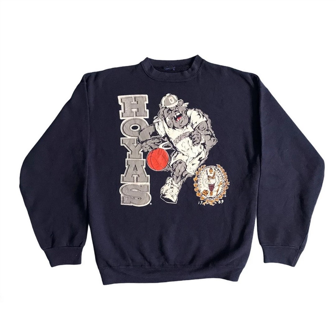 Vintage 90s University of Georgetown Hoyas Sweatshirt, Bulldog Georgetown Hoyas Crewneck Sweater, T shirt, Hoodie