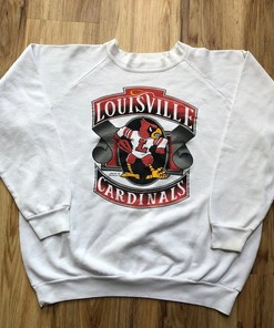 Vintage 90s University of Louisville Cardinals Crewneck Sweatshirt, T shirt, Hoodie