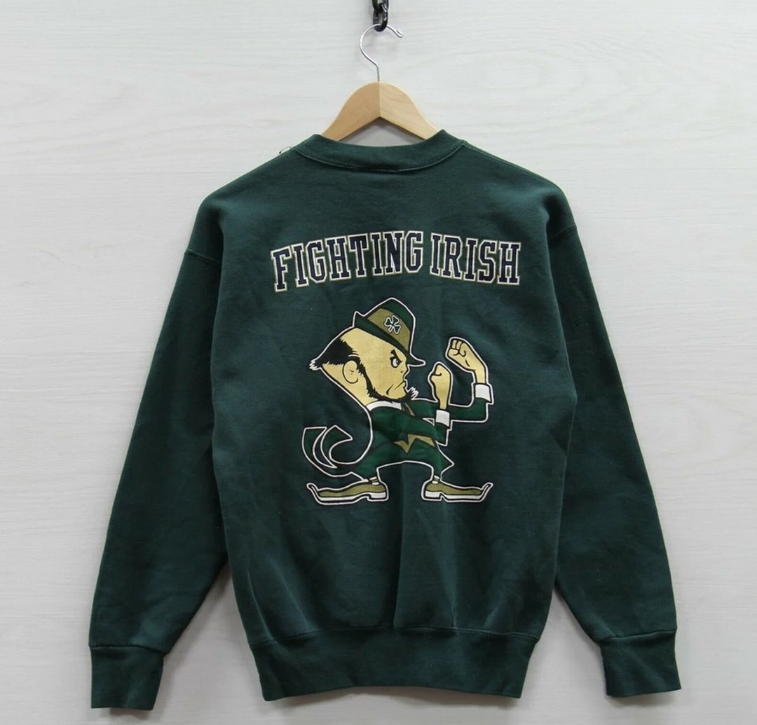 Vintage 90s University of Notre Dame Fighting Irish Sweatshirt Crewneck Shirts Hoodie
