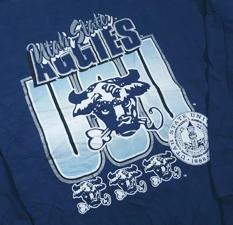 Vintage 90's Utah State Aggies sweatshirt, Shirt, T-shirt, Hoodie - Image 2