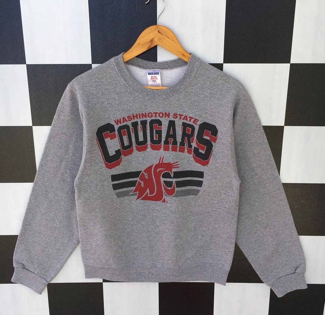 Vintage 90s Washington State Cougars Sweatshirt Jumper Washington State Cougars Crewneck, Shirt, Hoodie
