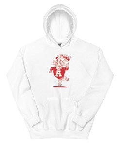 Vintage Alabama Hoodie Sweatshirt Sport Shirt - 1950's Elephants Art