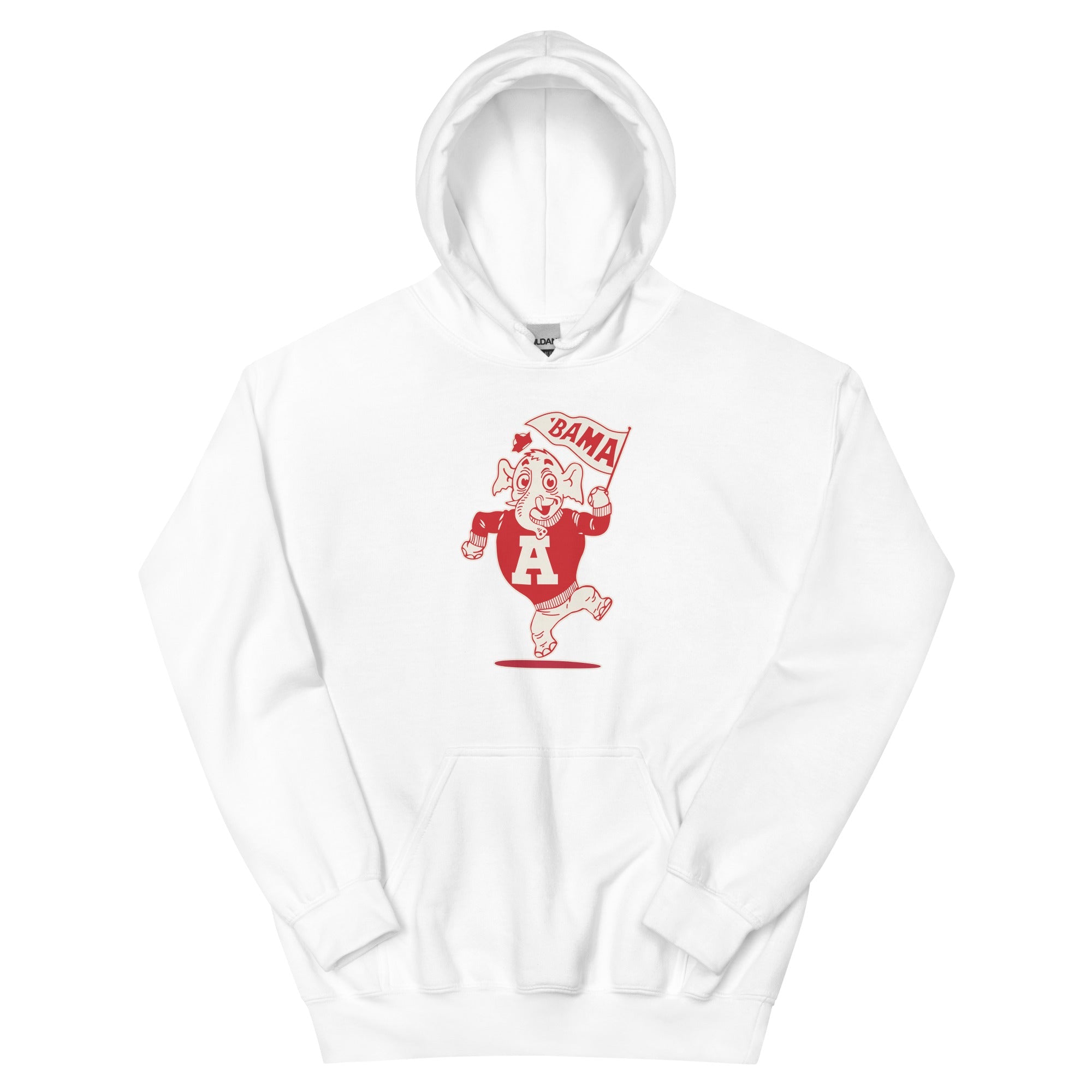 Vintage Alabama Hoodie Sweatshirt Sport Shirt - 1950's Elephants Art