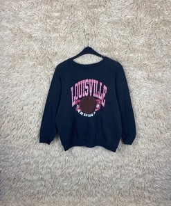 Vintage American Sweater Sweatshirt Pullover Sportswear Basketball 80S 90S Cardinals Louisville