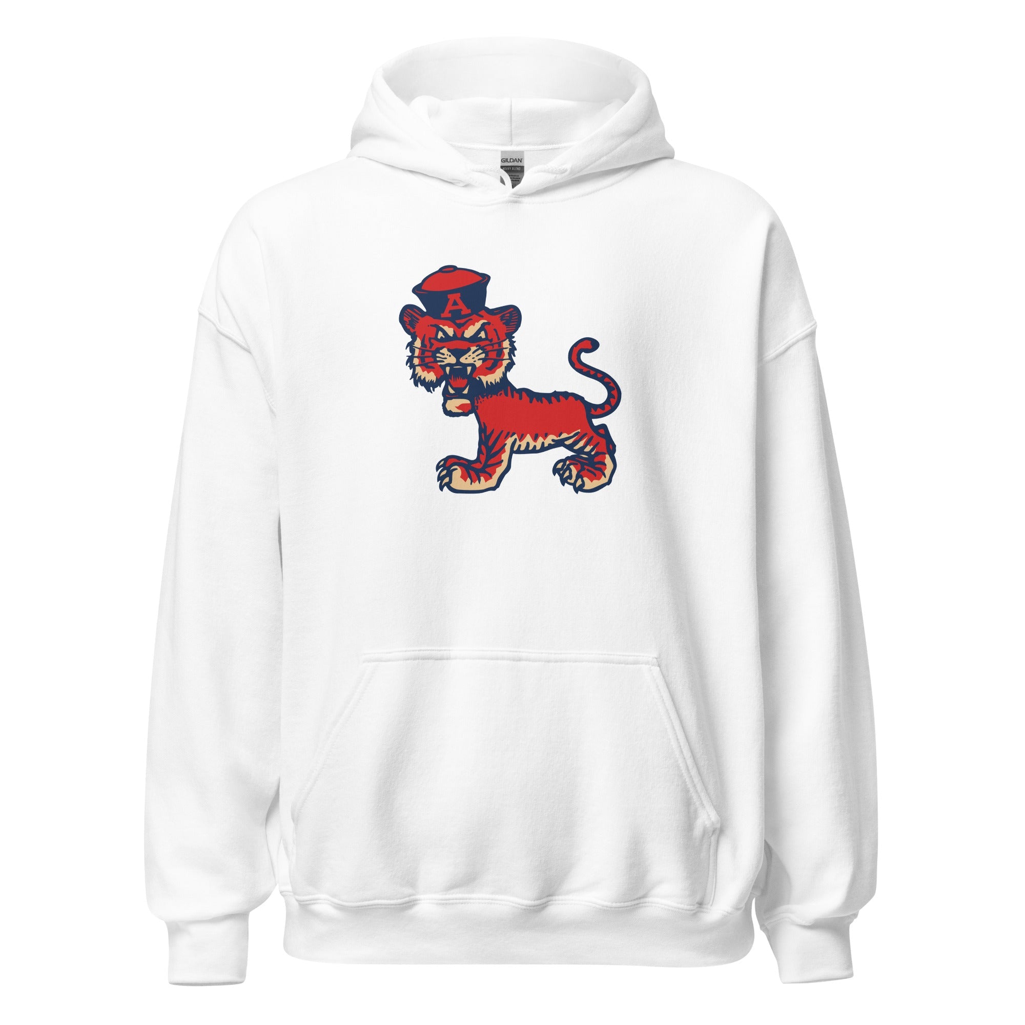 Vintage Auburn Hoodie Sweatshirt Sport Shirt - 1950's Sailor Tiger on the Prowl Art