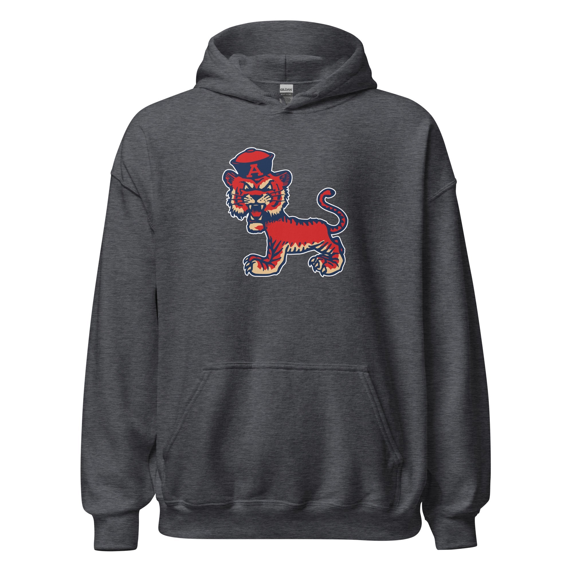 Vintage Auburn Hoodie Sweatshirt Sport Shirt - 1950's Sailor Tiger on the Prowl Art - Image 3