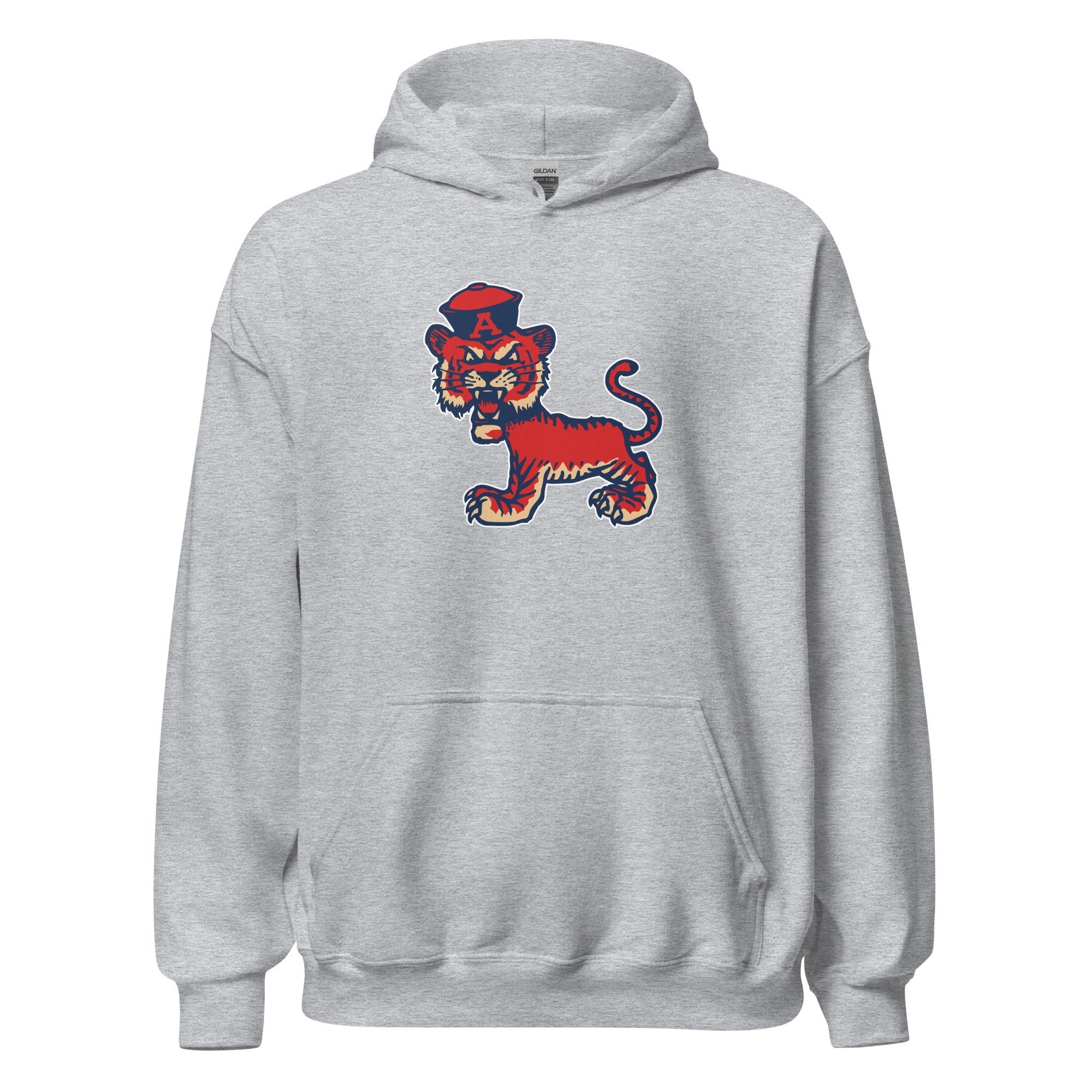 Vintage Auburn Hoodie Sweatshirt Sport Shirt - 1950's Sailor Tiger on the Prowl Art - Image 4
