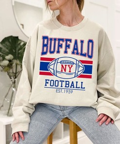 Vintage Buffalo Football Sweatshirt, Retro Buffalo Football Shirt for NFL Fans