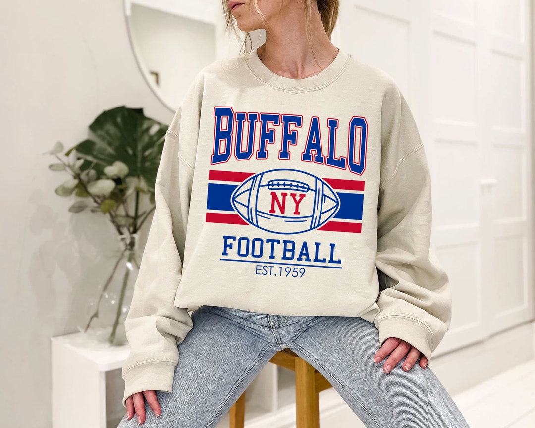 Vintage Buffalo Football Sweatshirt, Retro Buffalo Football Shirt for NFL Fans