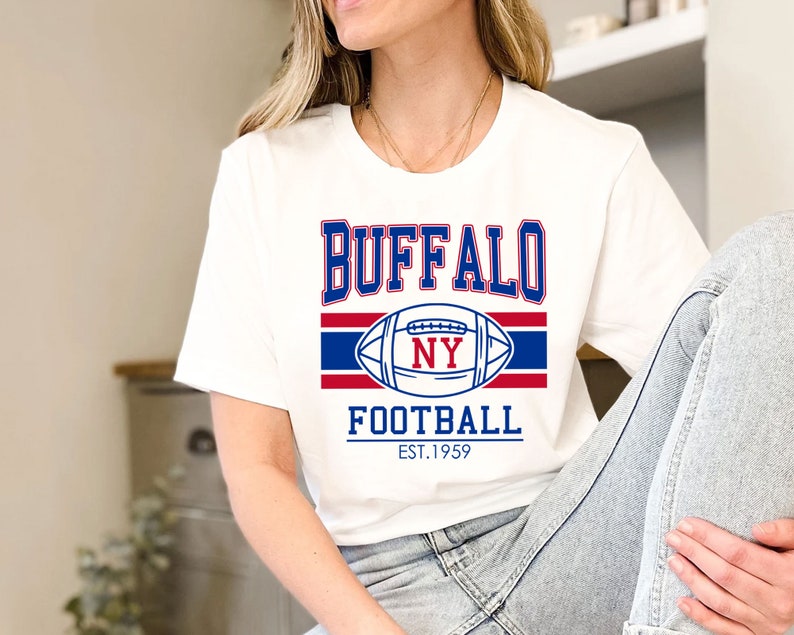 Vintage Buffalo Football Sweatshirt, Retro Buffalo Football Shirt for NFL Fans - Image 3