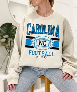 Vintage Carolina Football Sweatshirt, Retro Carolina Football Shirt for NFL Fans