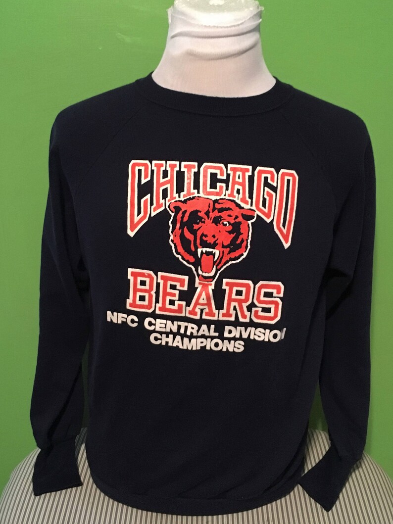 Vintage Chicago Bears 1980s NFL Football Nfc Central Divison Champions Sweatshirt Hoodie Shirt