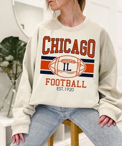 Vintage Chicago Football Sweatshirt, Retro Chicago Football Shirt for NFL Fans