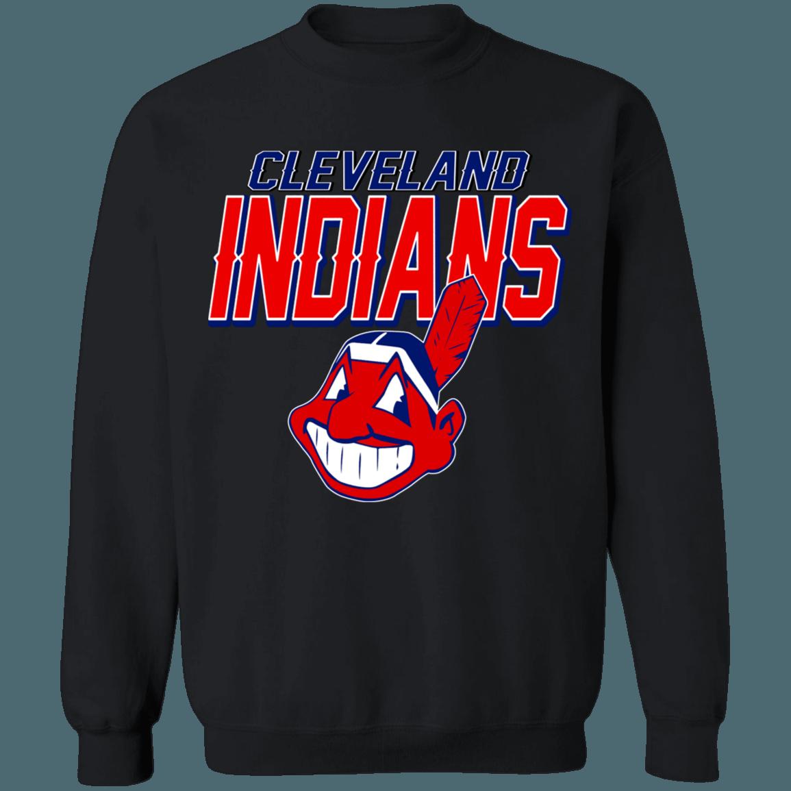 Vintage Cleveland Guardians Chief Wahoo Crewneck Sweatshirt Hoodie Shirt Gifts for MLB Fans - Image 4