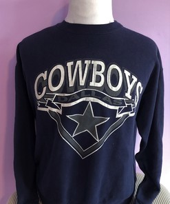 Vintage Dallas Cowboys 1980s NFL Football Nutmeg Mills Blue Crewneck Unisex Sweatshirt Hoodie Shirt