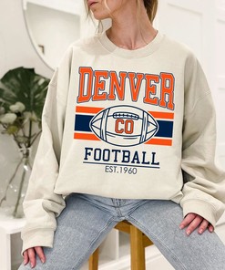 Vintage Denver Football Sweatshirt, Retro Denver Football Shirt for NFL Fans