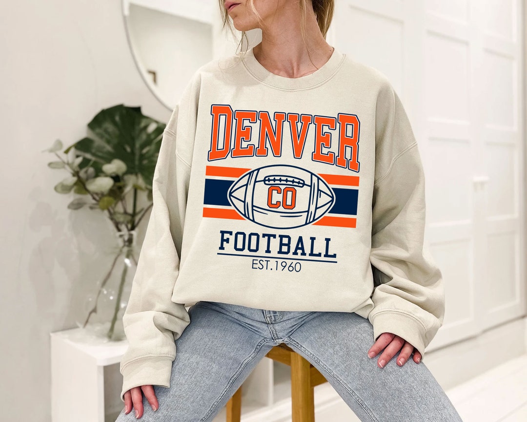 Vintage Denver Football Sweatshirt, Retro Denver Football Shirt for NFL Fans