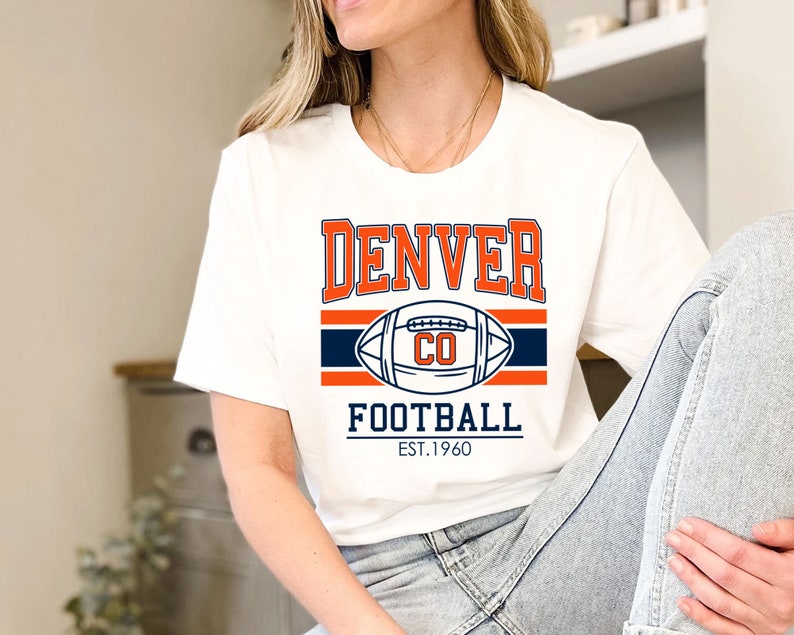 Vintage Denver Football Sweatshirt, Retro Denver Football Shirt for NFL Fans - Image 3