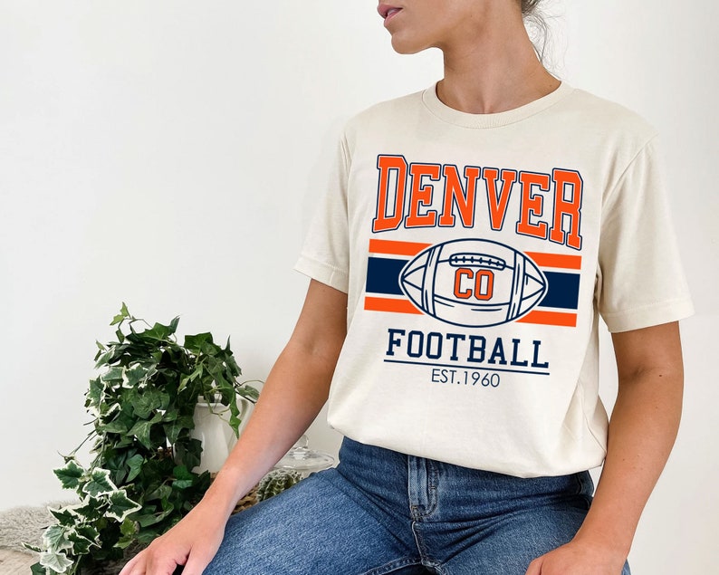 Vintage Denver Football Sweatshirt, Retro Denver Football Shirt for NFL Fans - Image 4