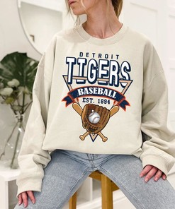 Vintage Detroit Baseball Shirt, Detroit MLB Shirt, Baseball Fan Gifts, Detroit Fan Shirt