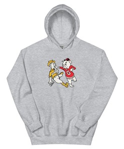 Vintage Georgia Hoodie Sweatshirt Sport Shirt - Mid Century Bulldogs Art